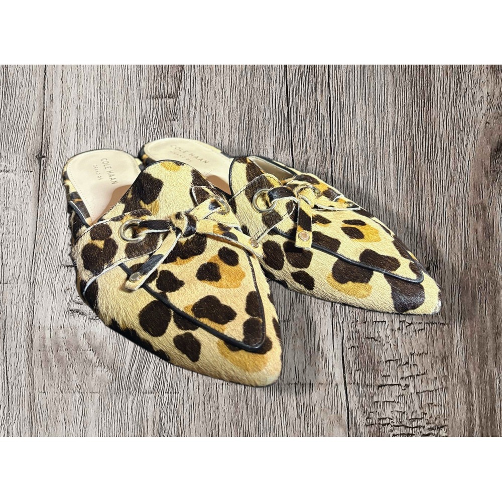 Cole Haan Cheetah Print Mules Size 7B